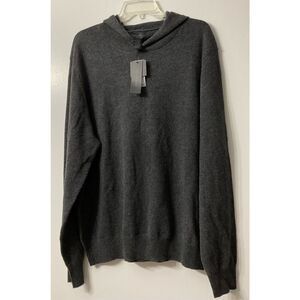Magaschoni Cashmere grey Hooded Pullover Sweater Sz XL men’s